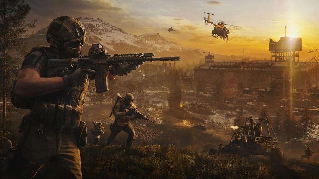 WARDOGS soldiers advancing across a large battlefield