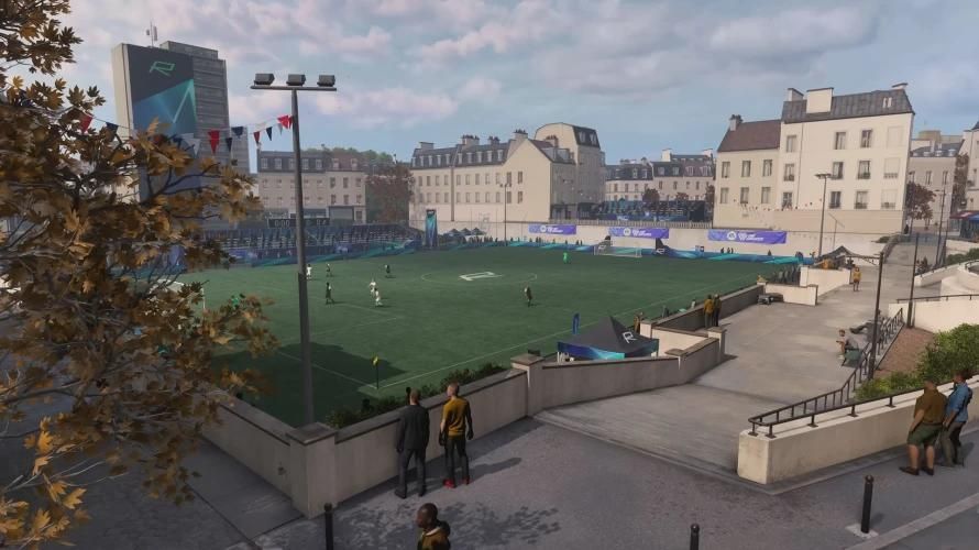 Jogadores reunidos em The Grounds no EA Sports FC 27.