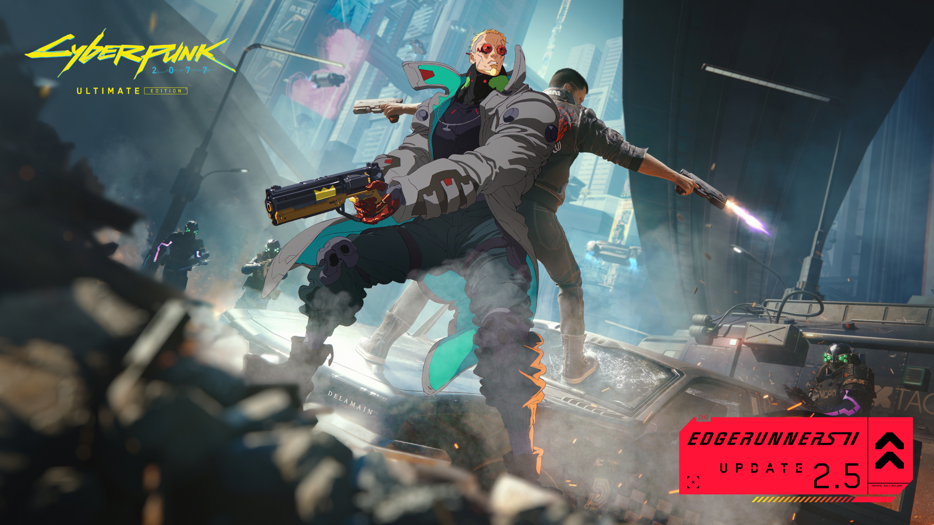 Official Cyberpunk 2077 Edgerunners 2 Update (2.5) illustration by CD Projekt Red