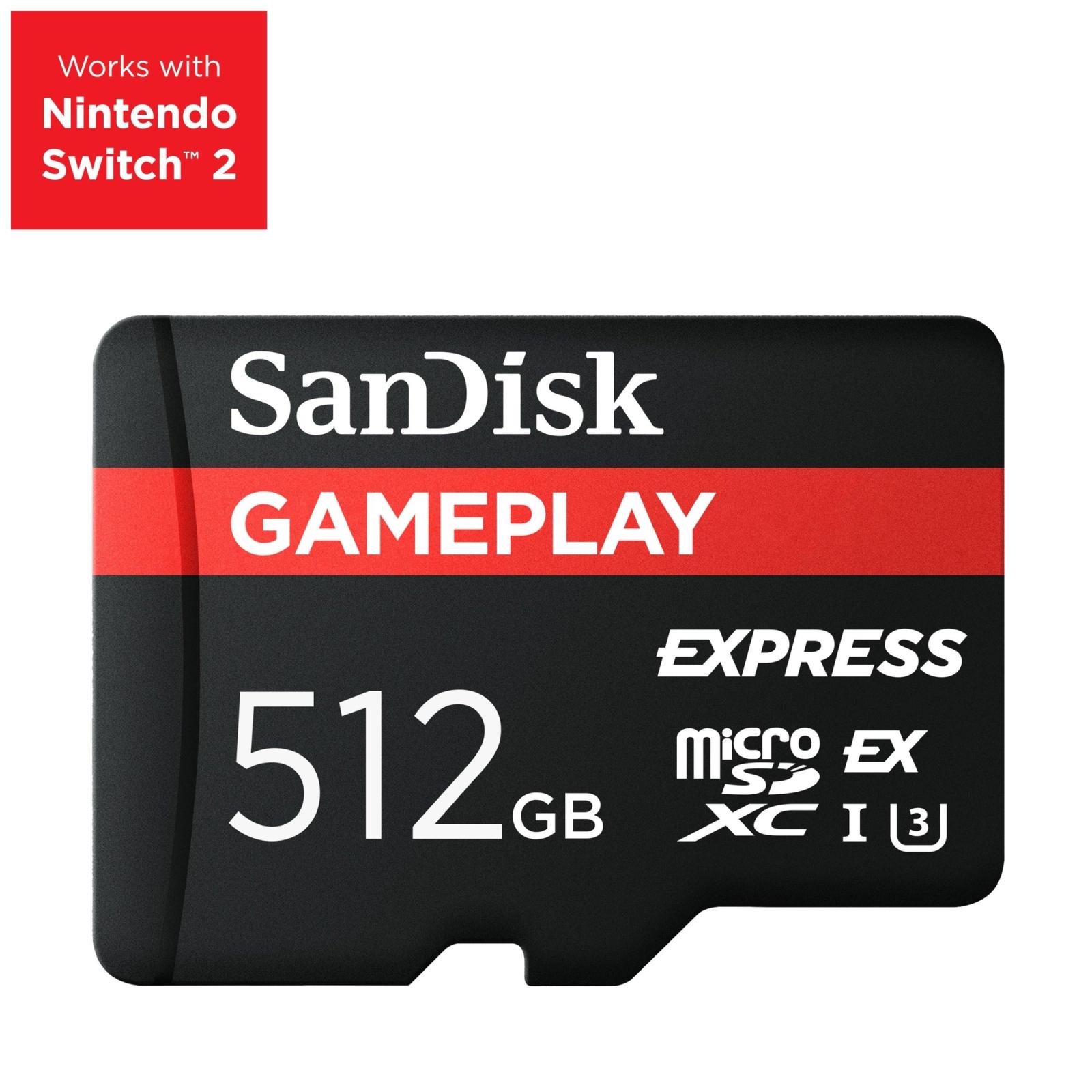 SanDisk GamePLAY 512GB microSD Express for Nintendo Switch 2