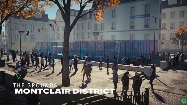 Um dos distritos de The Grounds no EA Sports FC 27.