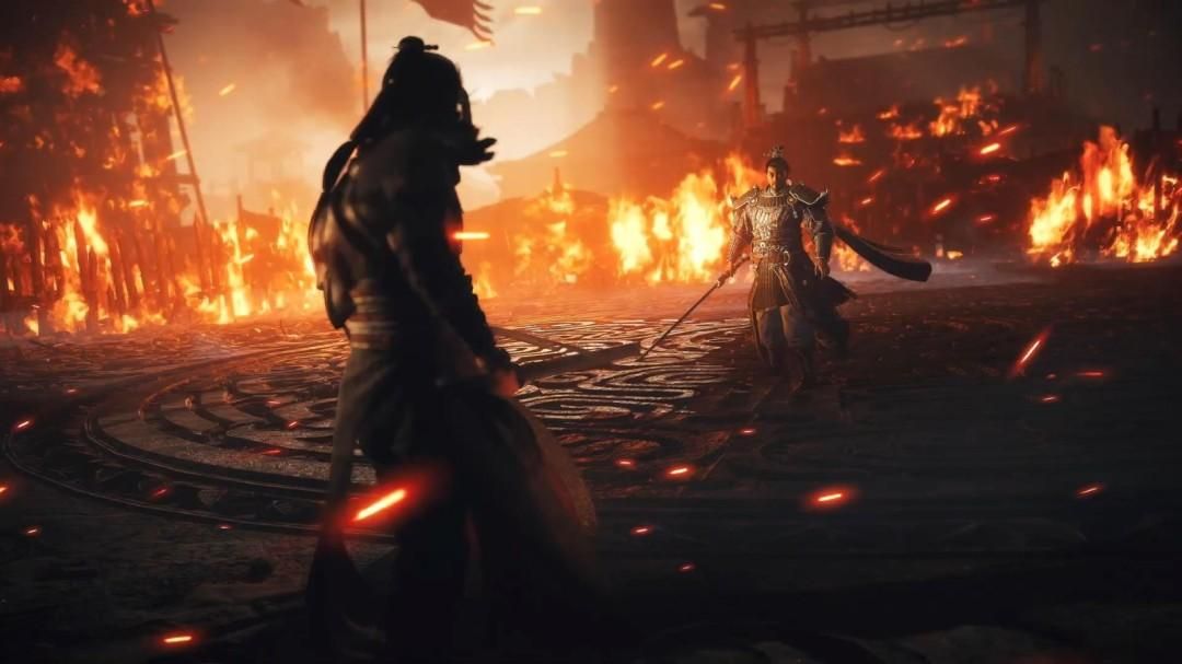 Player battles the demon Zuochi in Wo Long 2: Wings of Ember.