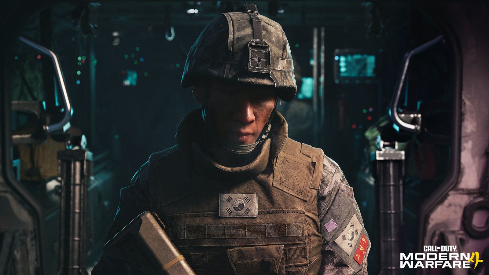 Soldados sul-coreanos durante a guerra na campanha de Modern Warfare 4.