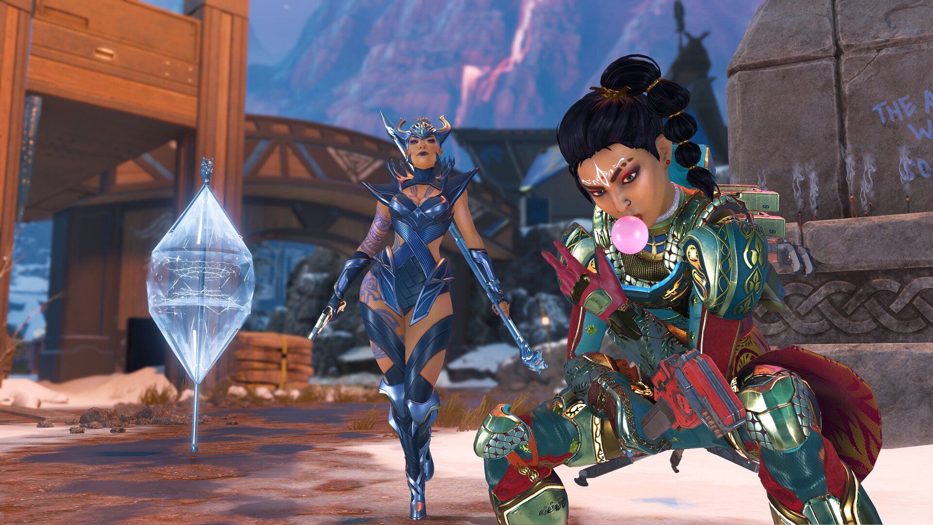 Two Apex Legends characters in game art