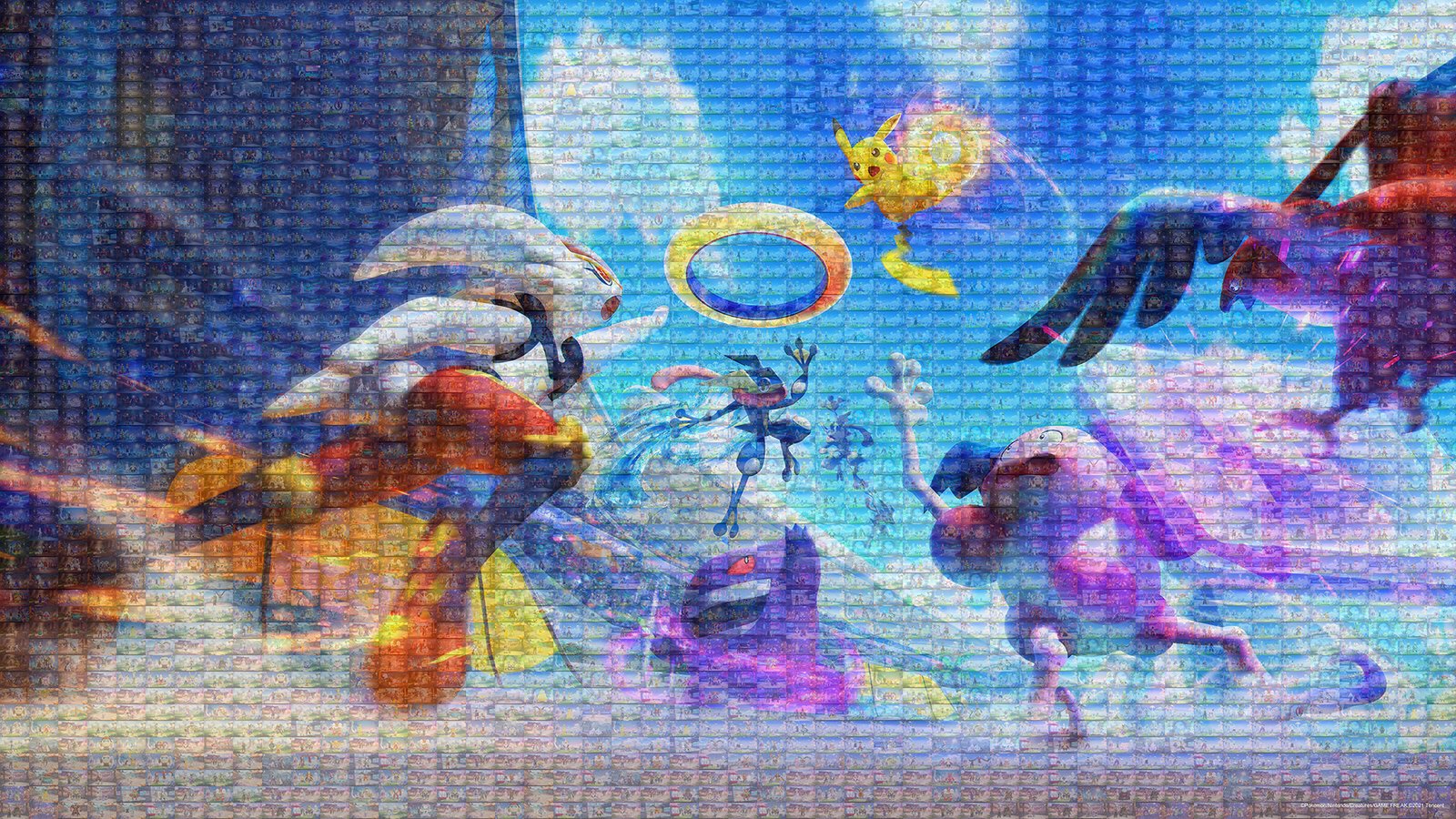 Official Pokémon UNITE mosaic artwork from the game's Japanese website