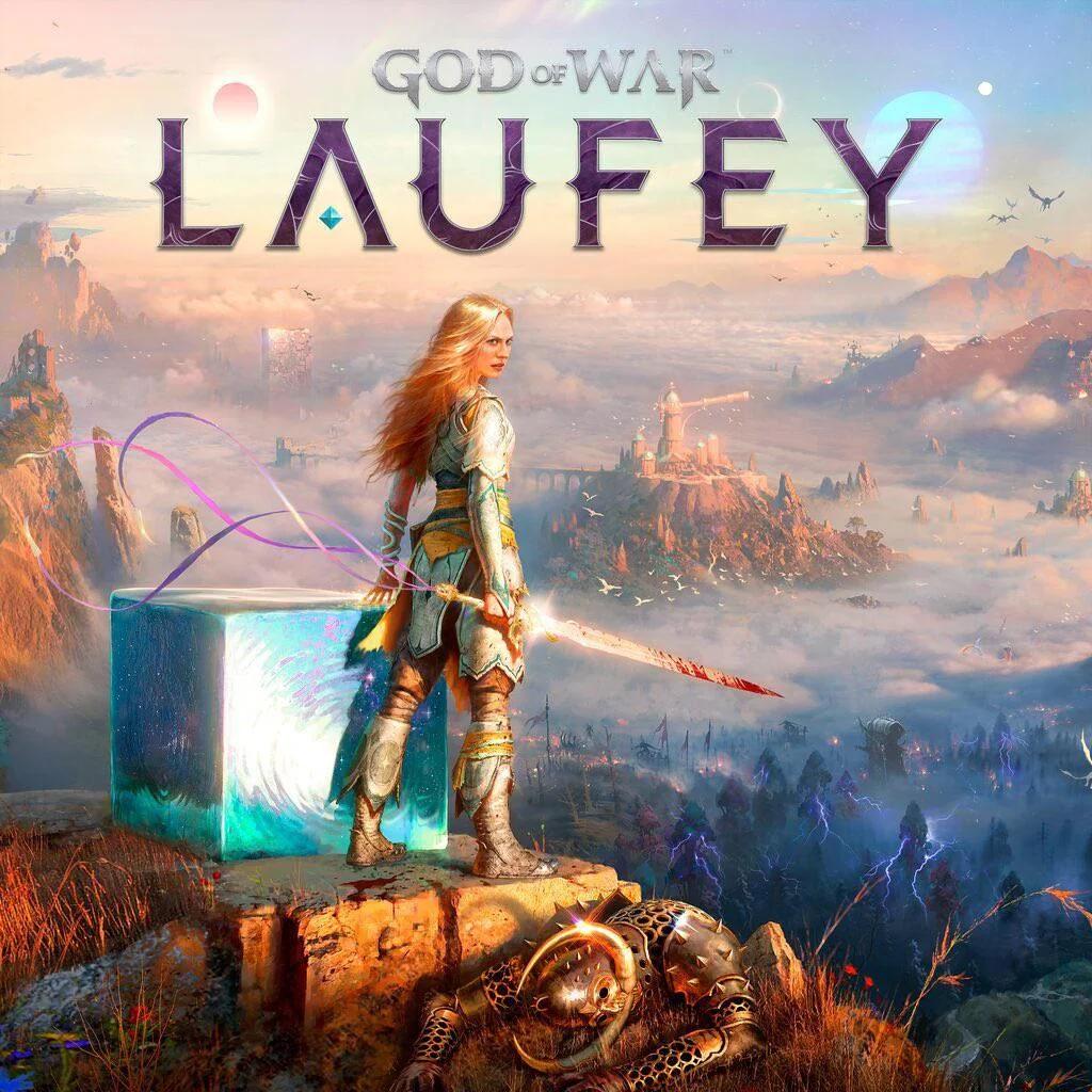 Arte oficial de God of War Laufey com Faye