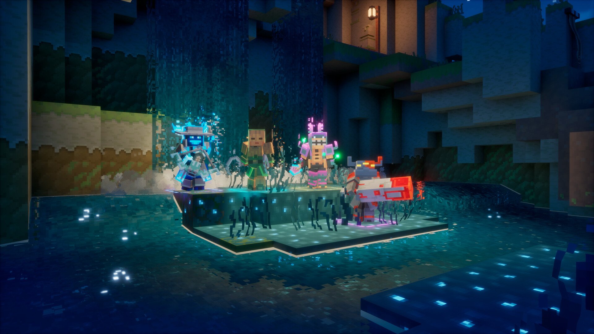 Arena with heroes in Minecraft Dungeons II
