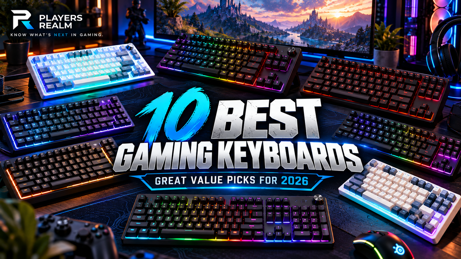 Selection of mechanical and compact gaming keyboards offering strong value in 2026