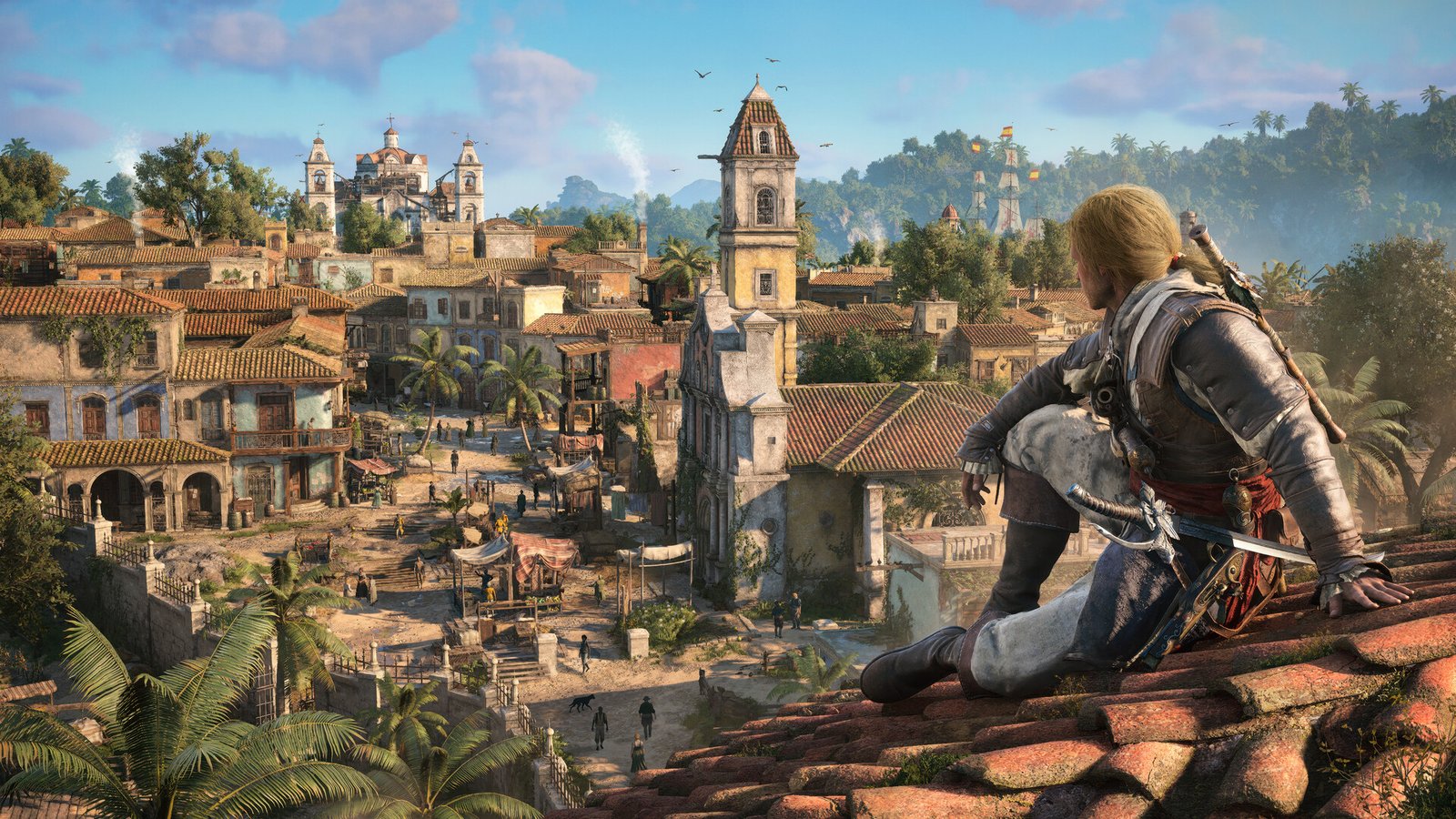 Official Assassin's Creed Black Flag Resynced screenshot of a coastal town