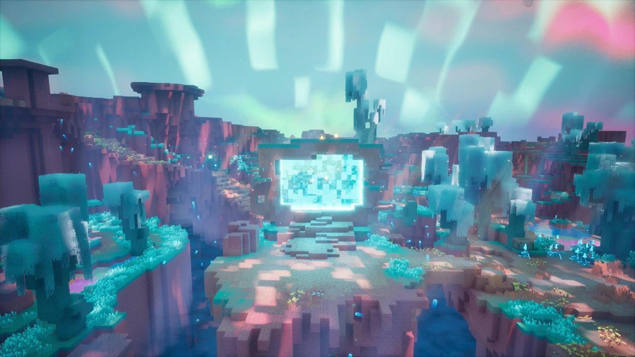 The Sift in Minecraft Dungeons II with heroes facing creatures from the new dimension