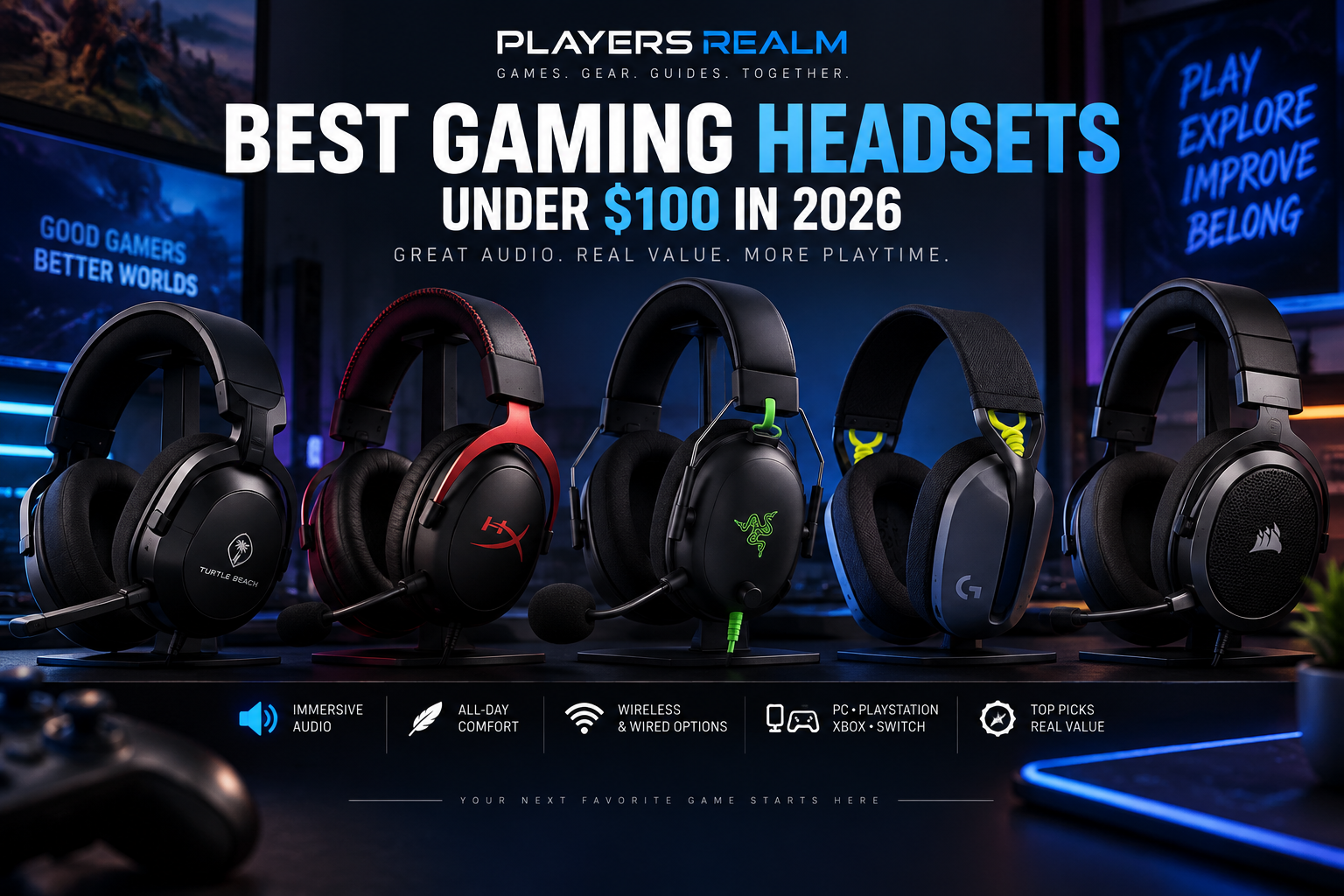 Seleção dos melhores headsets gamer por menos de 100 dólares em 2026