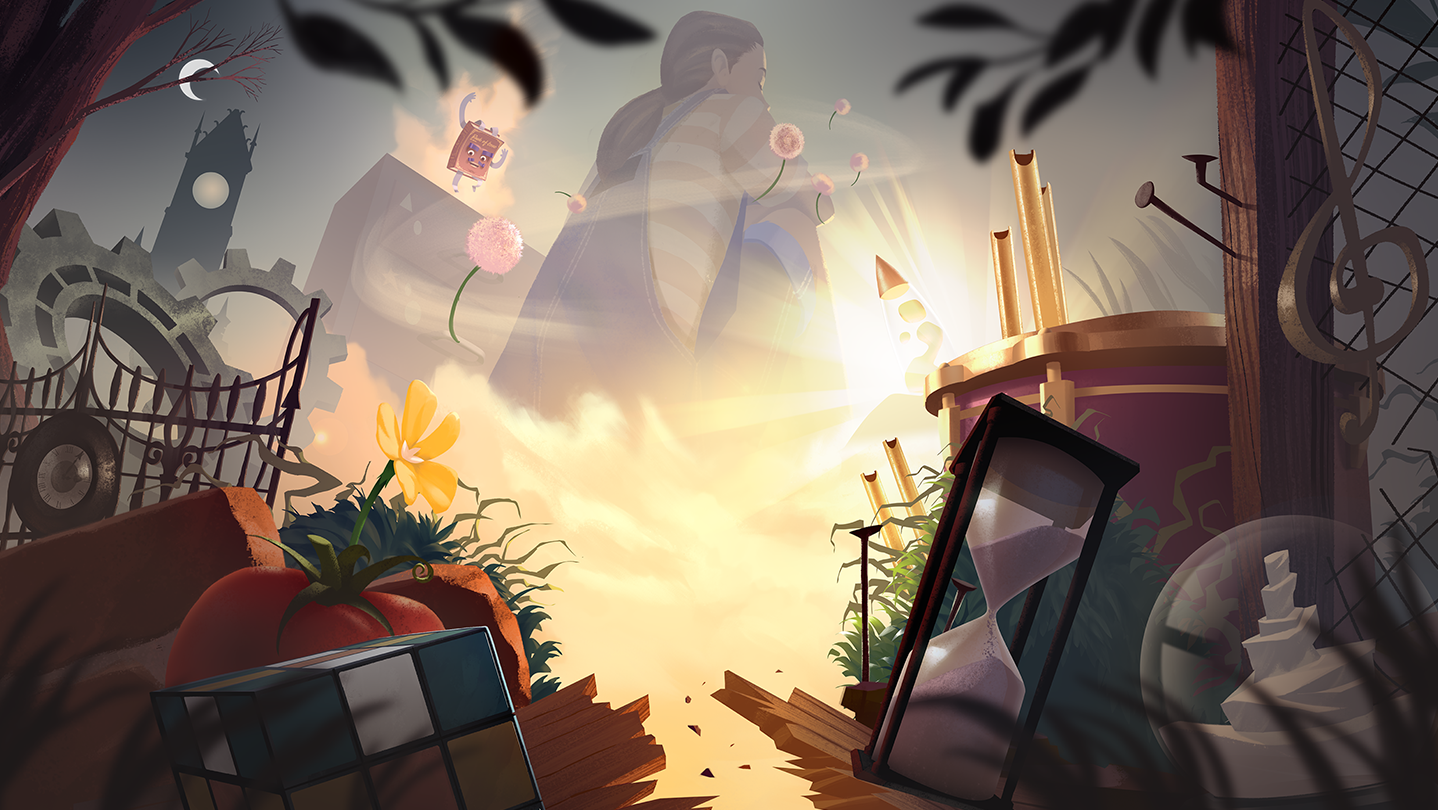 Arte oficial de It Takes Two, jogo cooperativo para dois jogadores