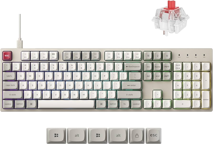 Teclado mecânico Keychron C2 Pro 8K