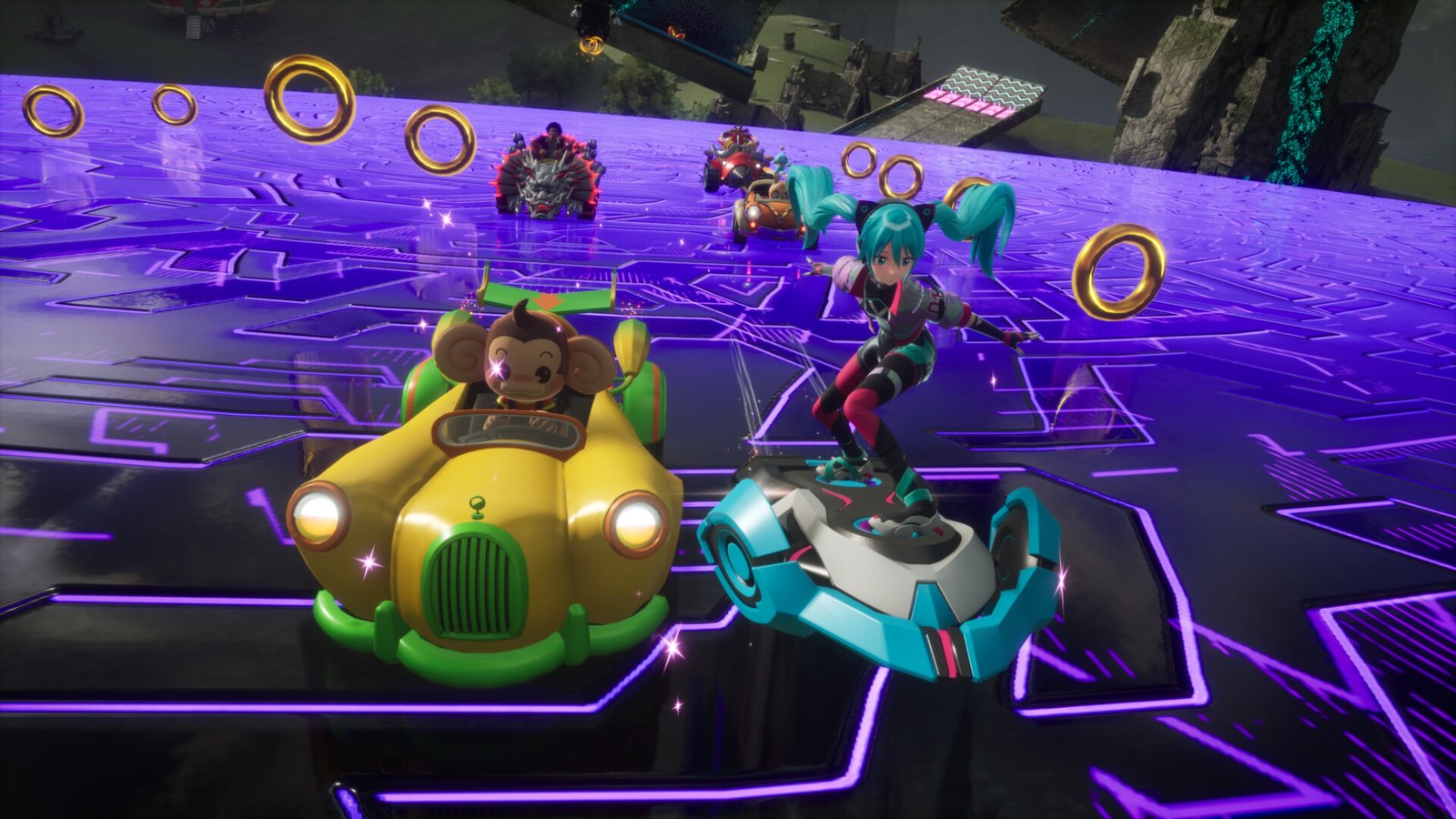 Captura de tela oficial de corrida em Sonic Racing: CrossWorlds