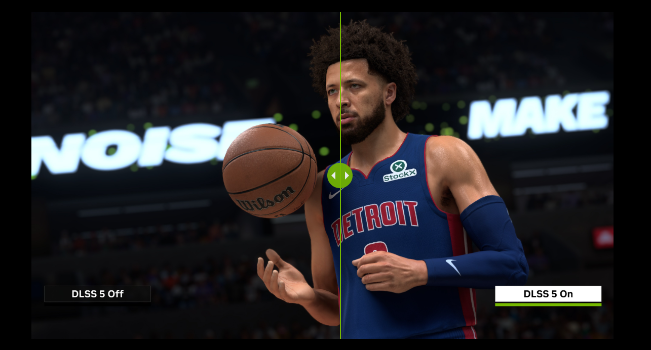 NBA 2K27 rodando com NVIDIA DLSS 5 em GPU GeForce RTX Série 50