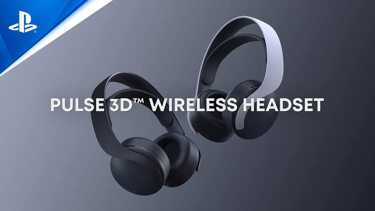 PlayStation Pulse Wireless Headset nas cores White e Midnight Black