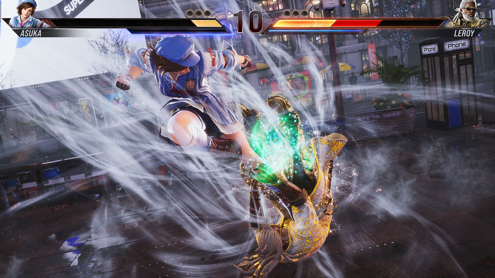 Official Tekken 8 screenshot showing a fight on the game's Steam page