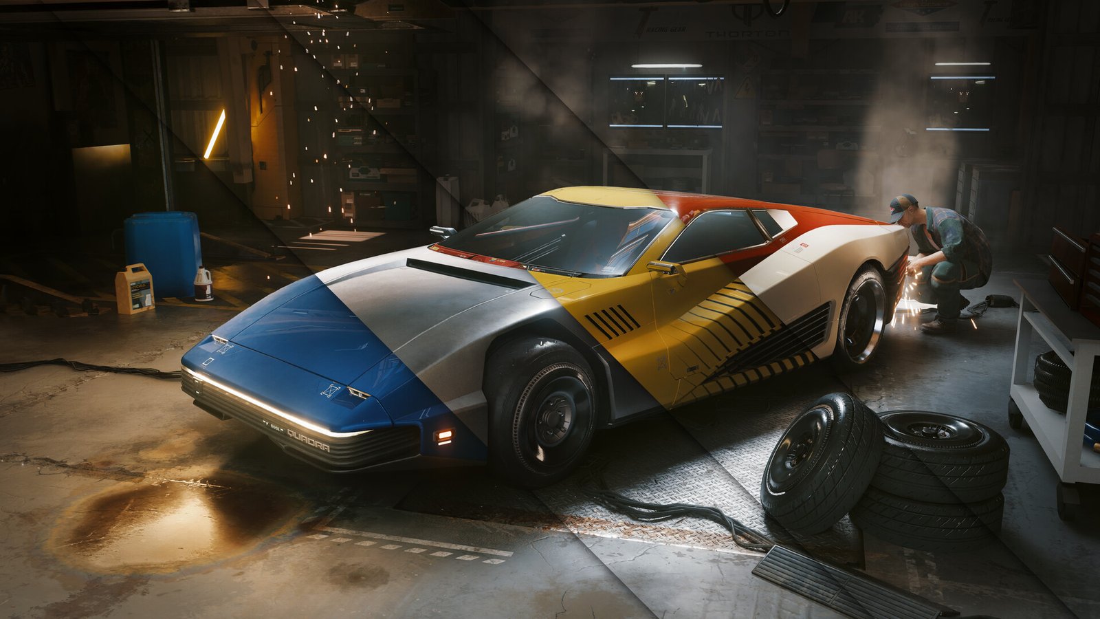 Imagem oficial de Cyberpunk 2077 mostrando Night City