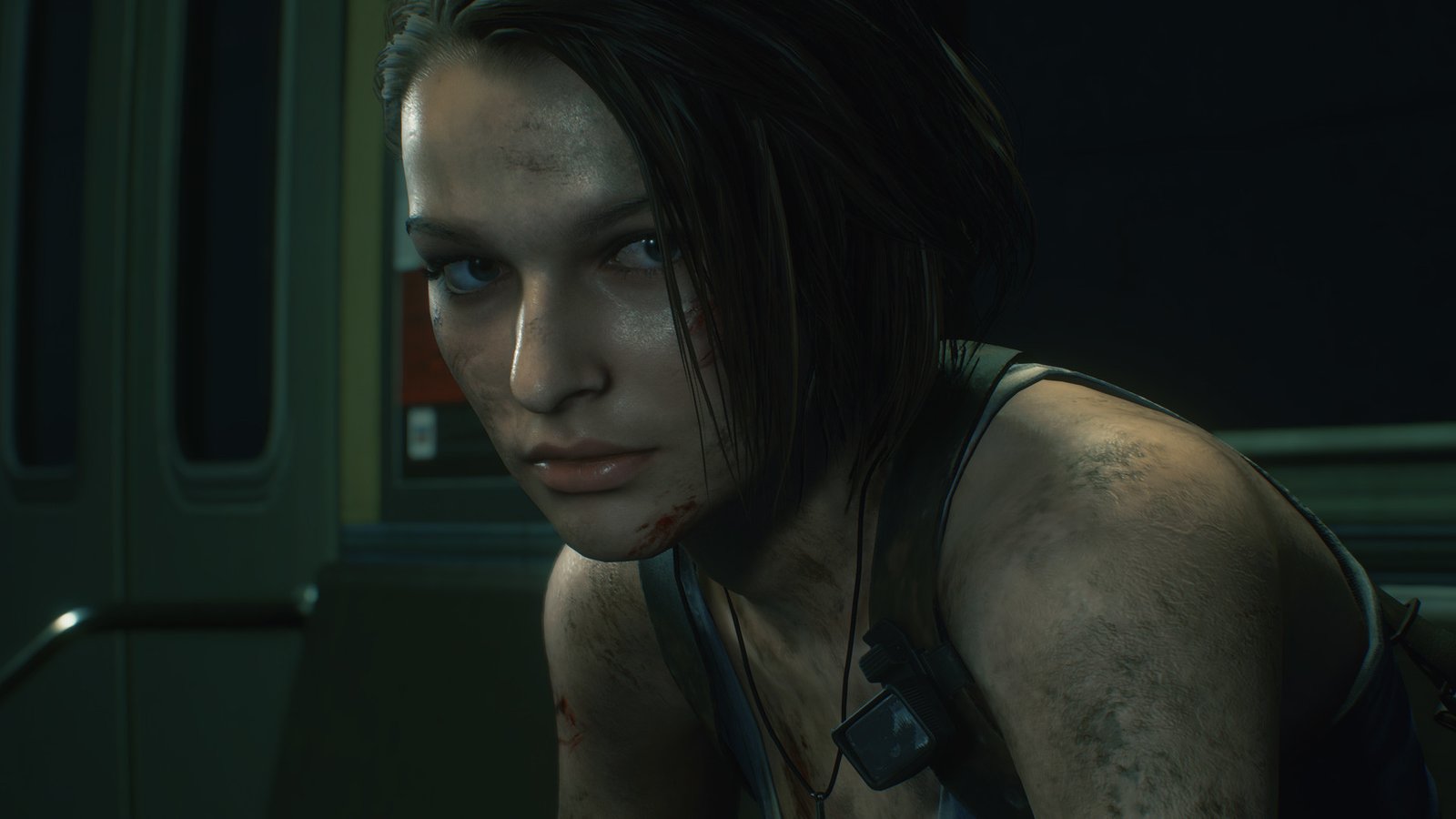Official Resident Evil 3 screenshot of Jill Valentine in Raccoon City