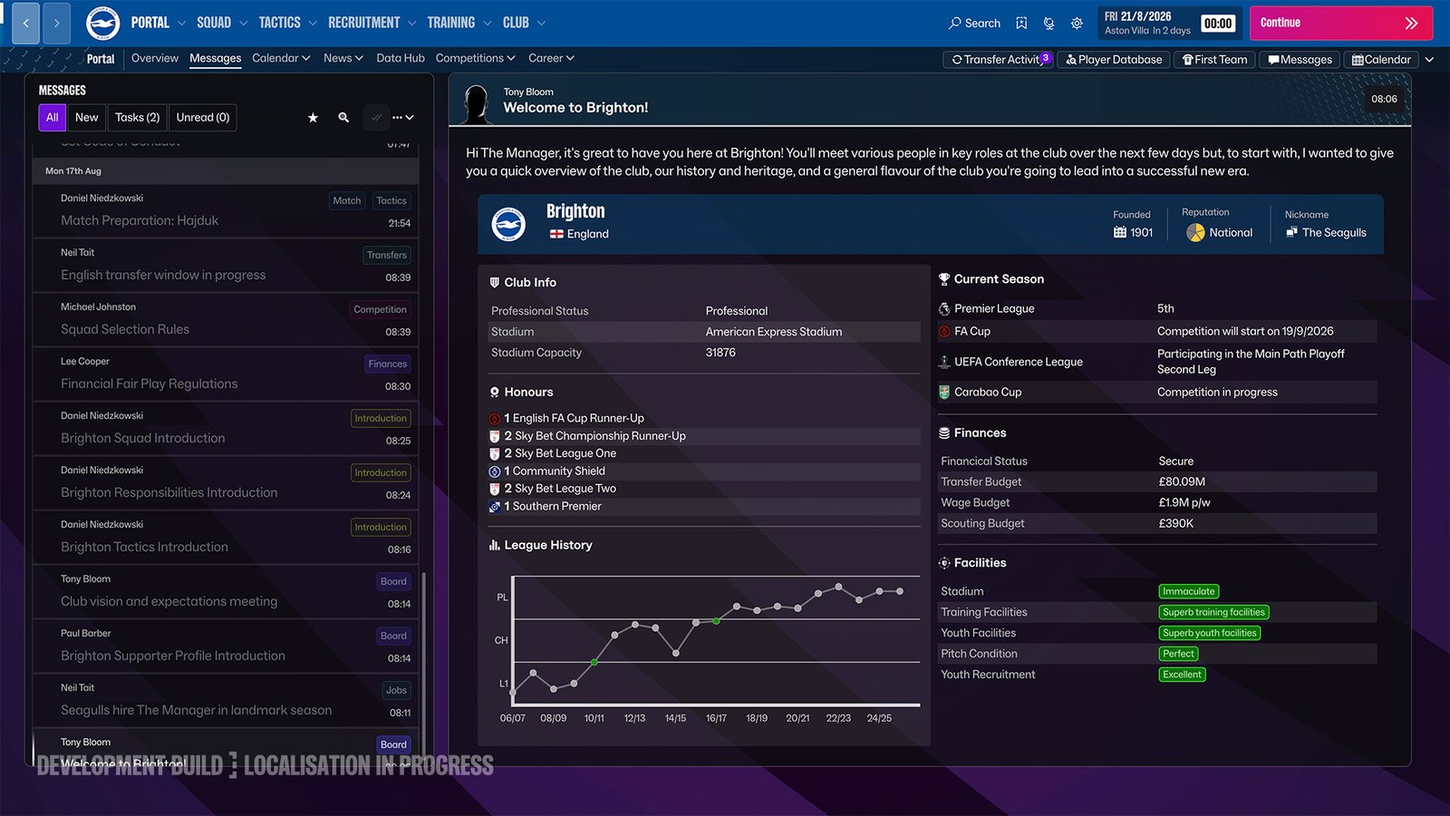 Imagem oficial de Football Manager 27 com o motor de partidas