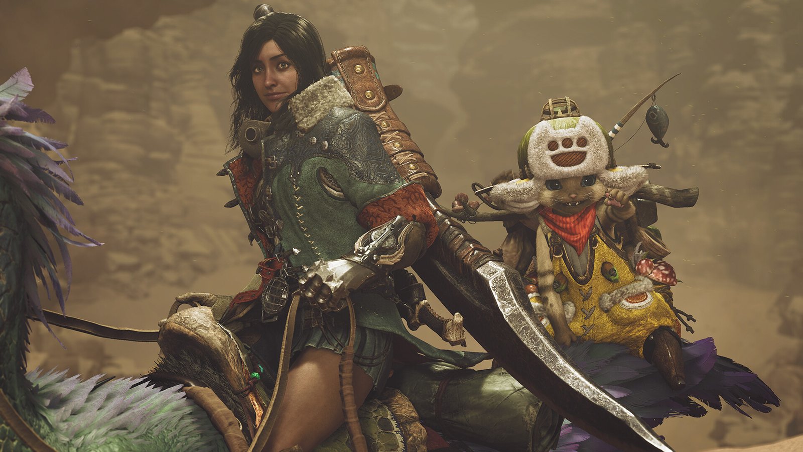 Official Monster Hunter Wilds screenshot of the Forbidden Lands