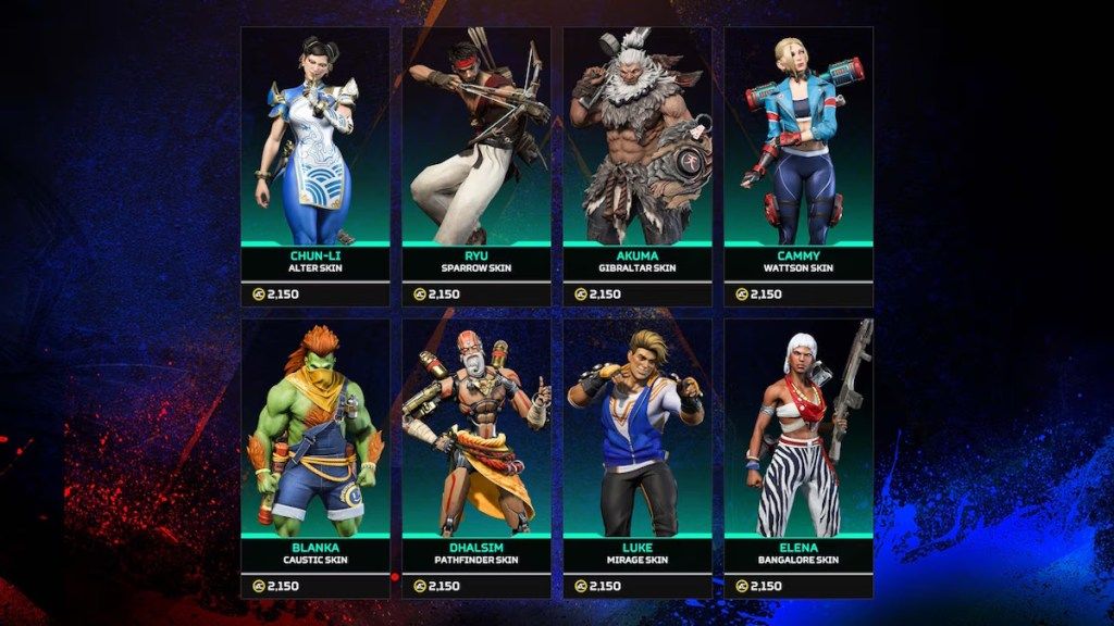 Apex Legends skins inspired by Street Fighter 6 characters