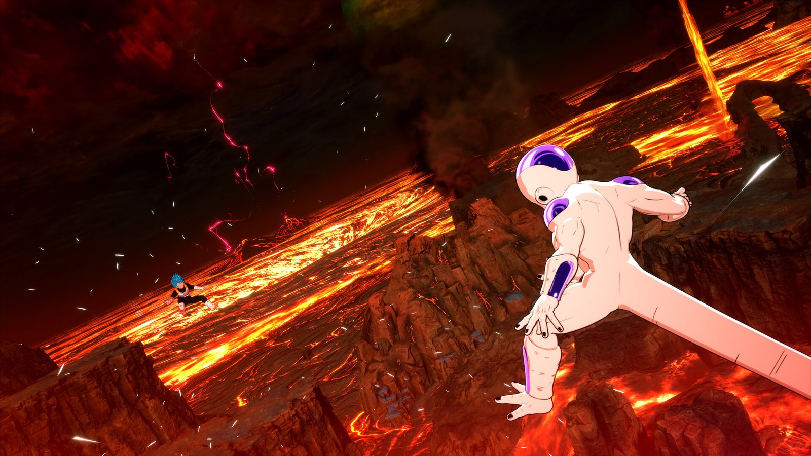 Imagem oficial de Dragon Ball: Sparking! ZERO com disputa de rajadas de energia