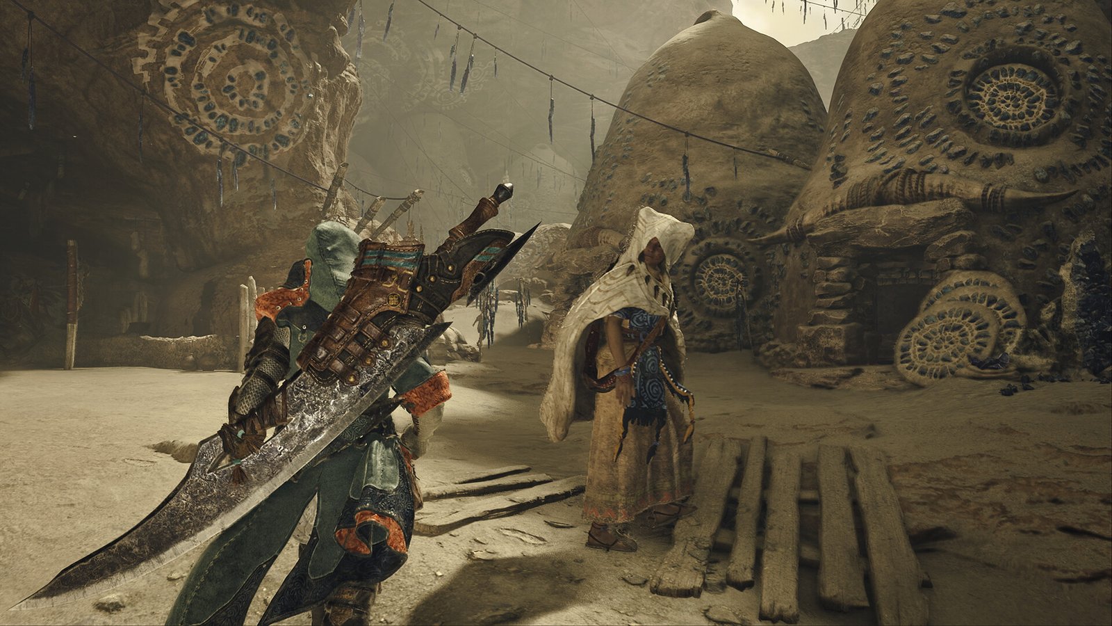 Official Monster Hunter Wilds gameplay screenshot showing a hunt