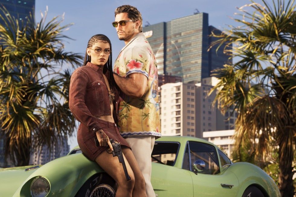 Jason and Lucia in official GTA 6 artwork