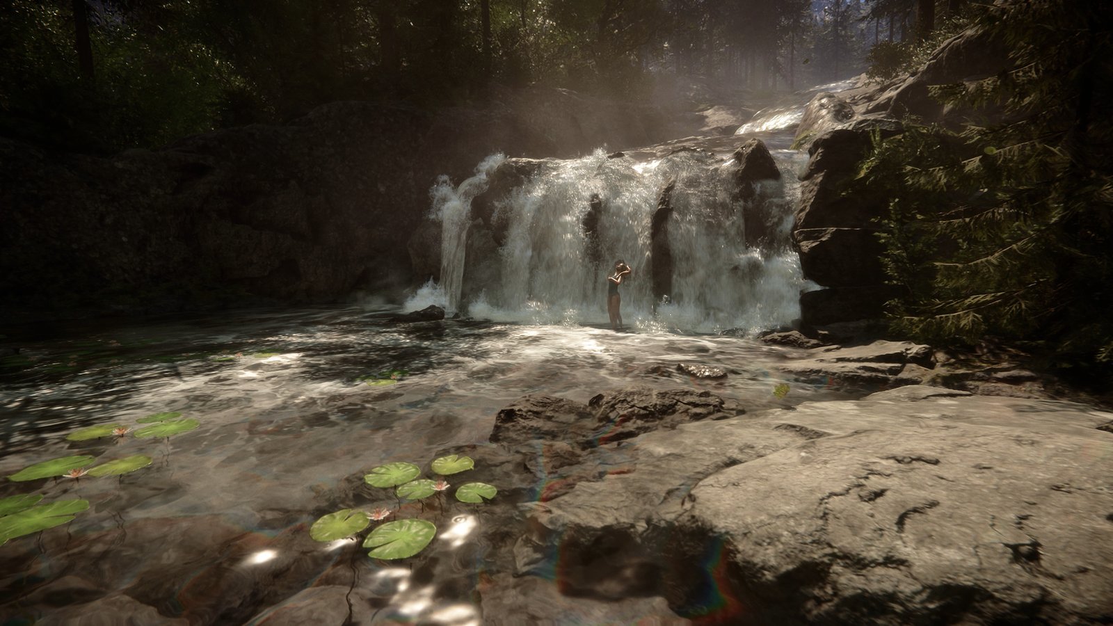 Official Sons of the Forest screenshot of a survivor on the island