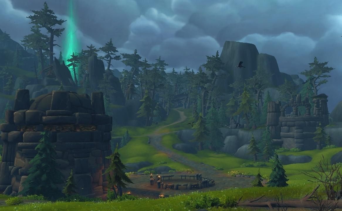 Character beginning their journey in Exile's Reach in World of Warcraft