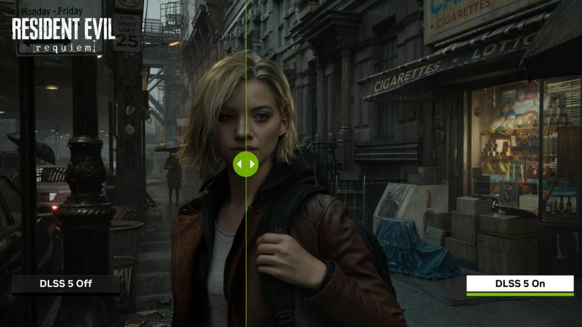 Resident Evil Requiem comparando gráficos com NVIDIA DLSS 5