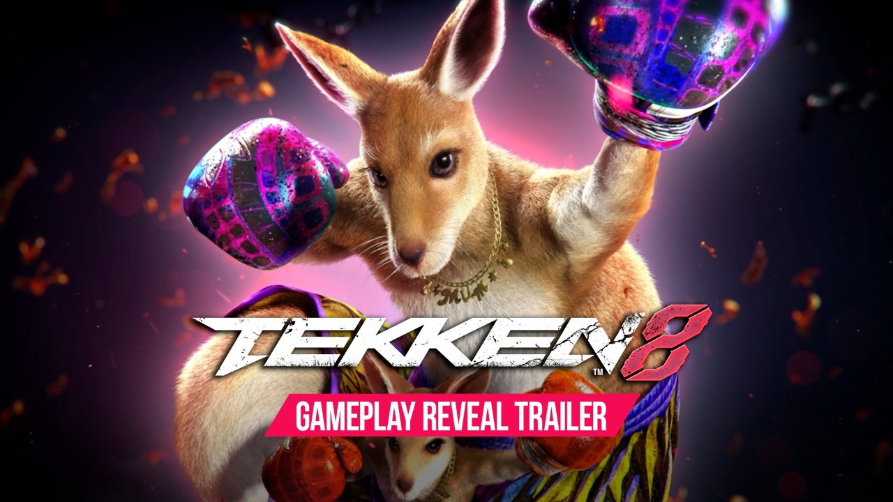 Official Tekken 8 artwork of Roger Jr., the boxing kangaroo DLC fighter