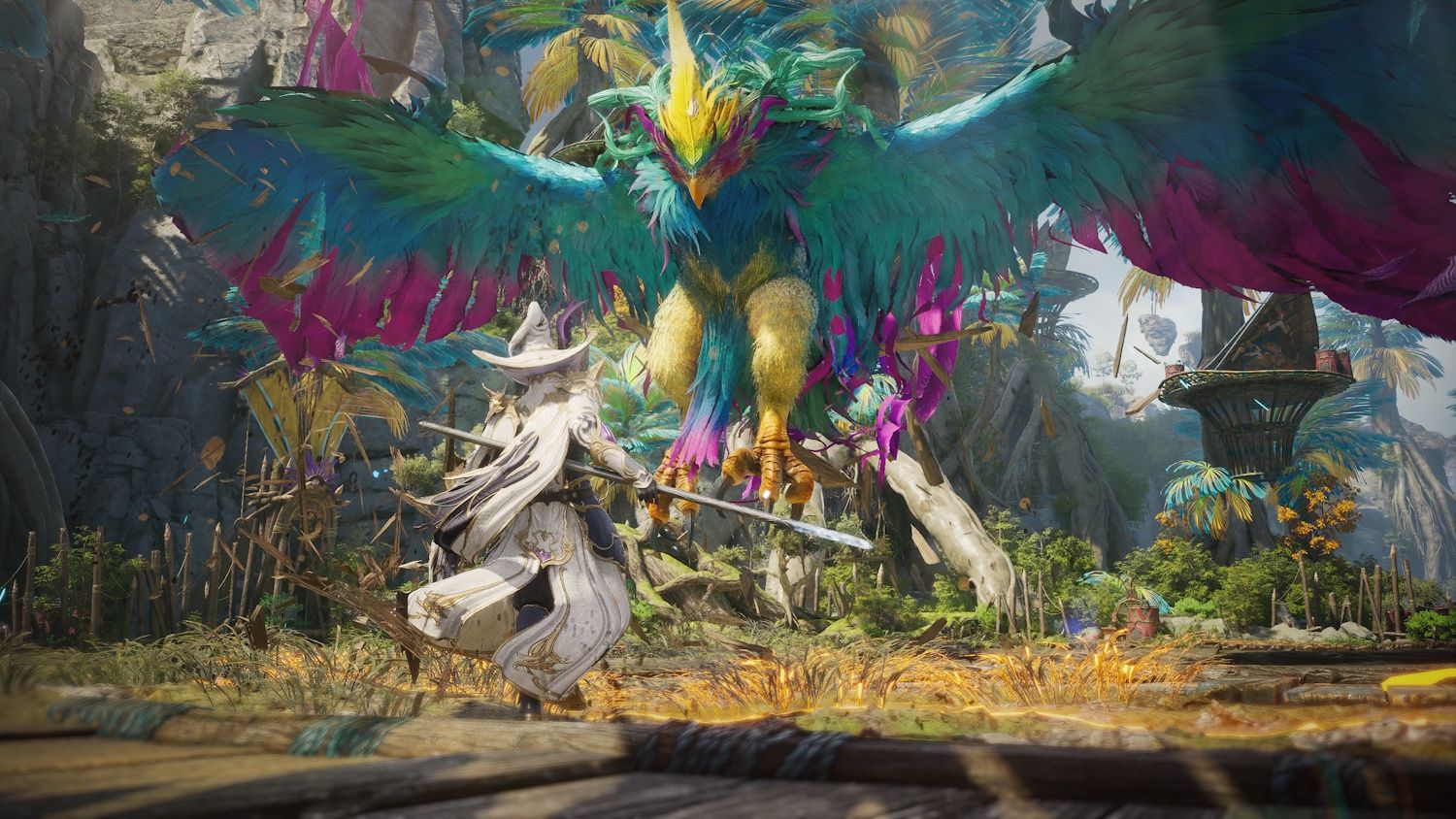 Character exploring the world of Atreia in AION 2