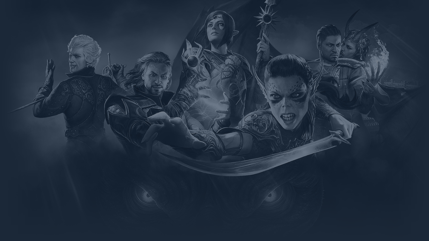 Official key art for Baldur's Gate 3, the role-playing game with four-player online co-op