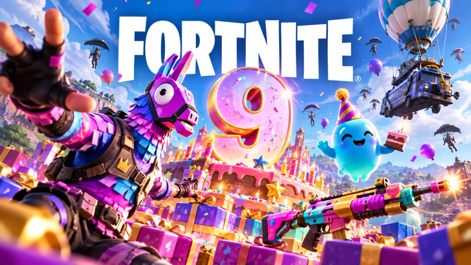 Fortnite celebrates nine years of Battle Royale with the Birthday Power Hours event