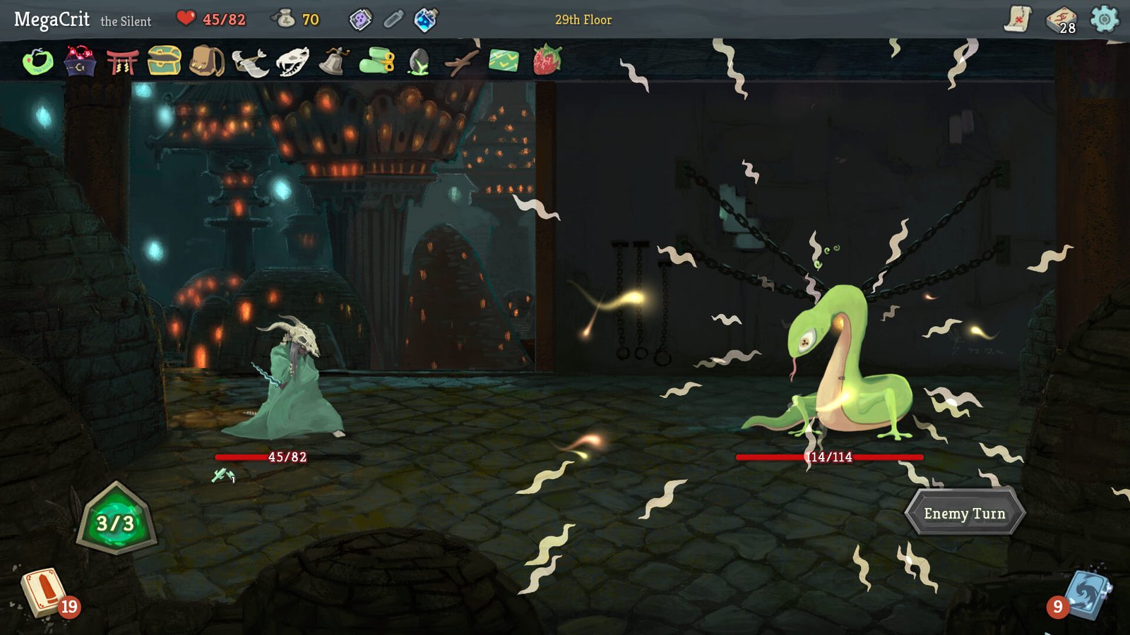 Imagem oficial de gameplay de Slay the Spire