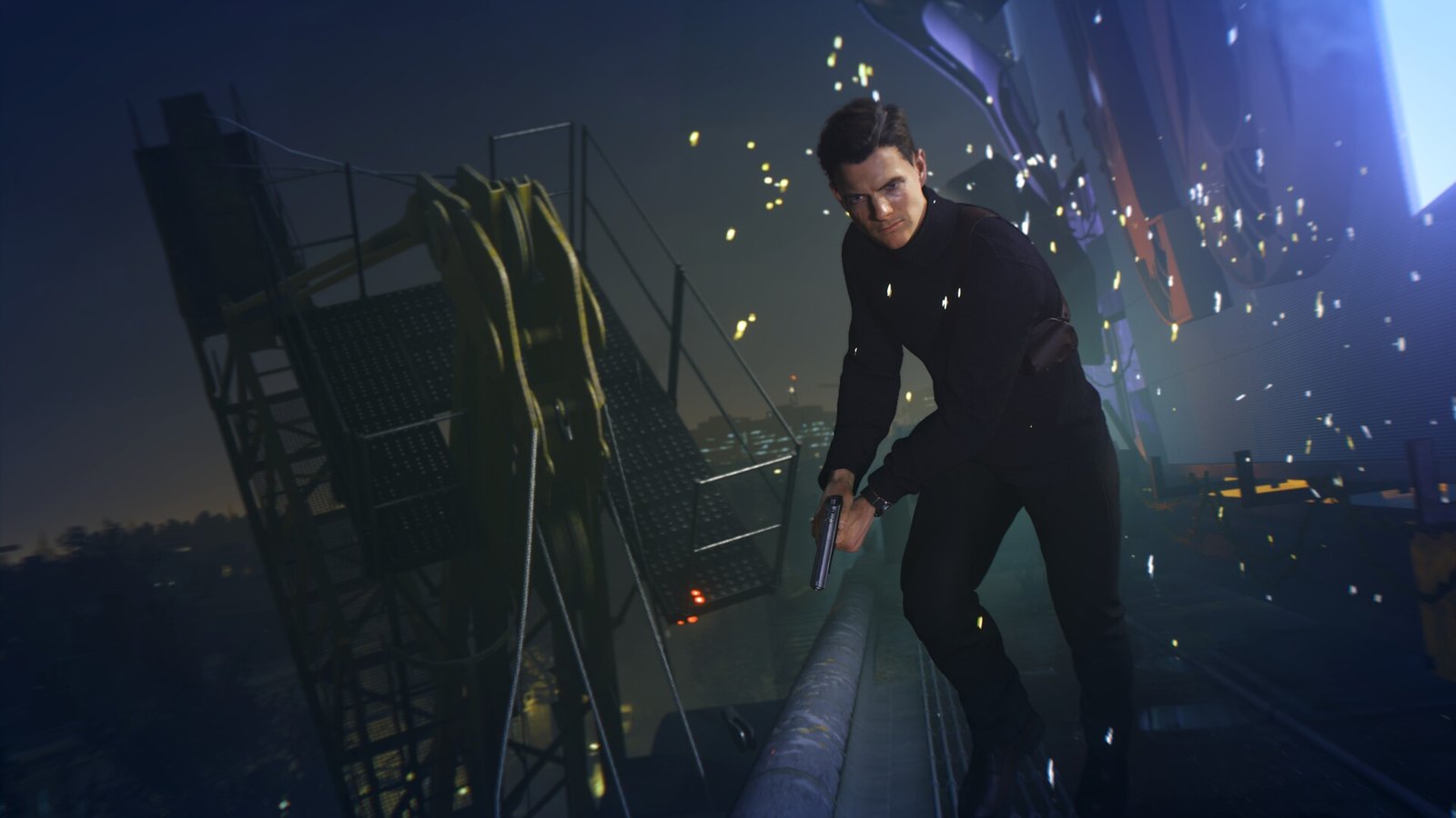 Official 007 First Light screenshot of Bond in a tense stealth sequence