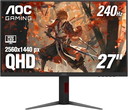 AOC Q27G41XMN2 27 polegadas QHD 180 Hz Mini-LED