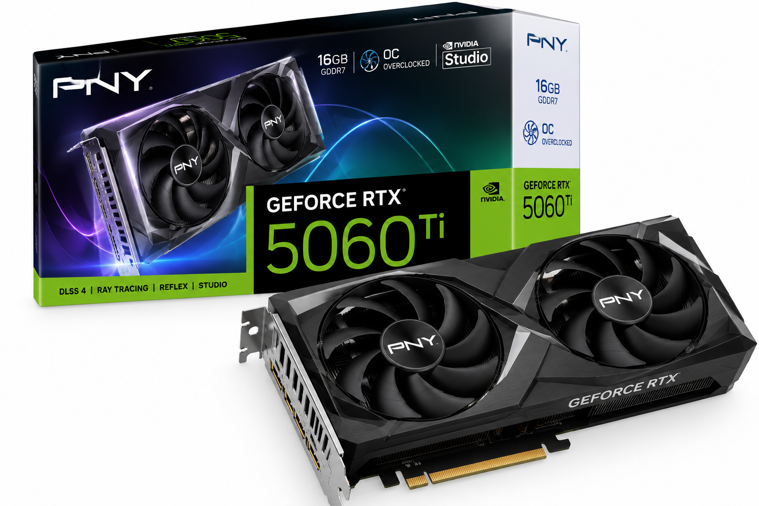 PNY GeForce RTX 5060 Ti 16GB Overclocked Dual Fan