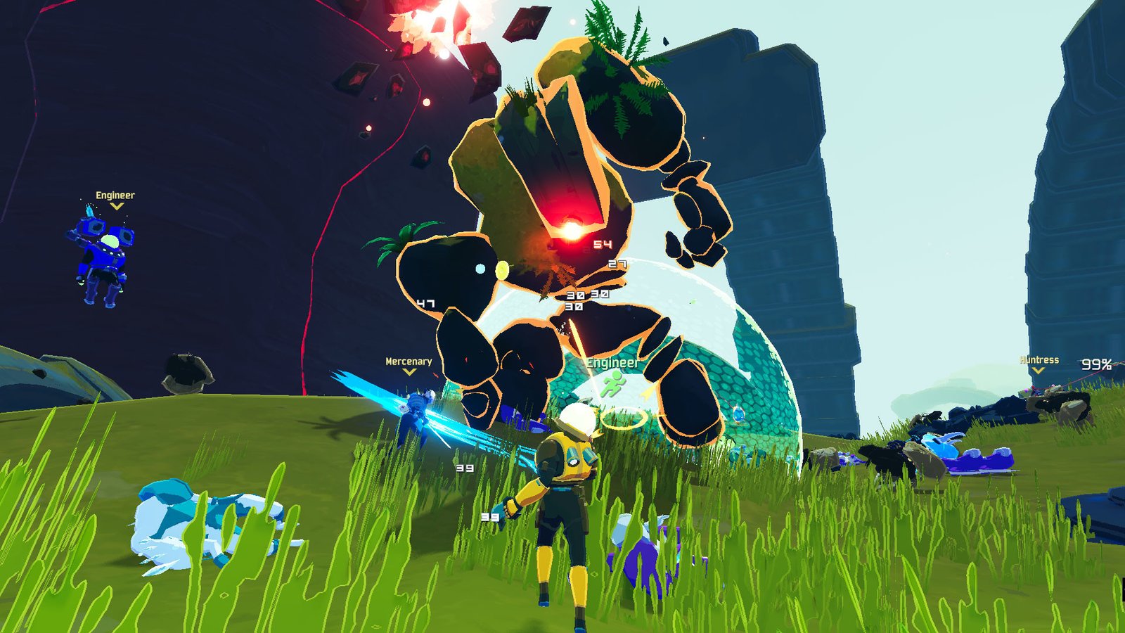Imagem oficial de gameplay de Risk of Rain 2