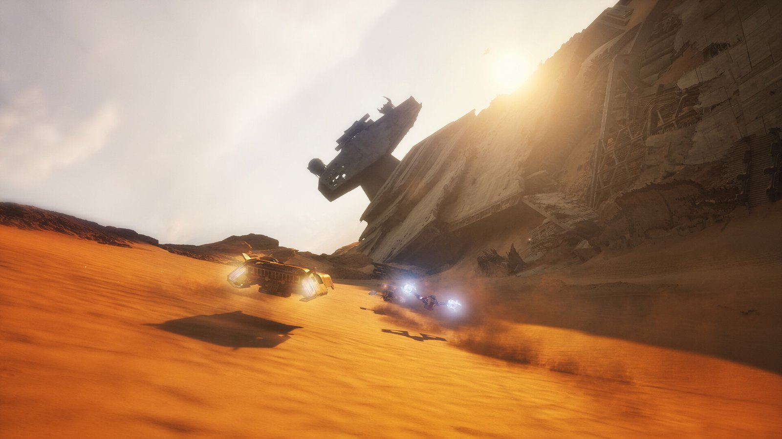 Racing scene from Star Wars: Galactic Racer