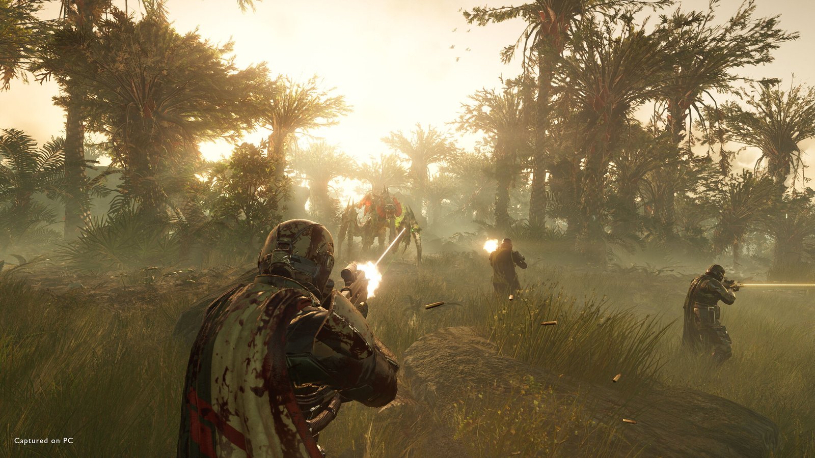 Official Helldivers 2 screenshot showing a stratagem in action