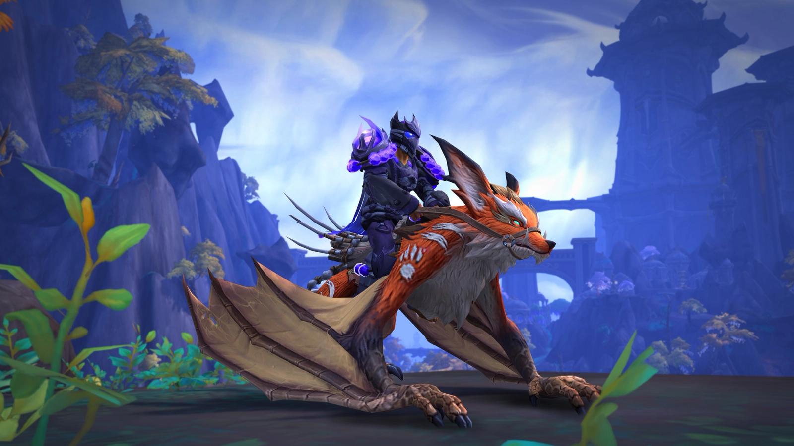 Players exploring the Dragon Isles during the Dragonflight campaign in World of Warcraft