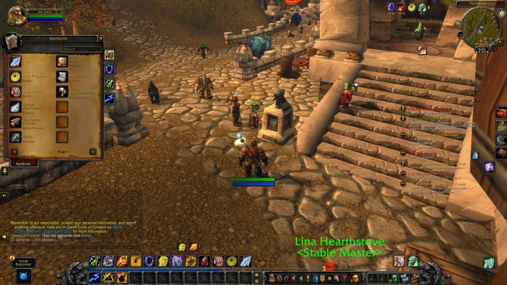 World of Warcraft: Forever interface during beta