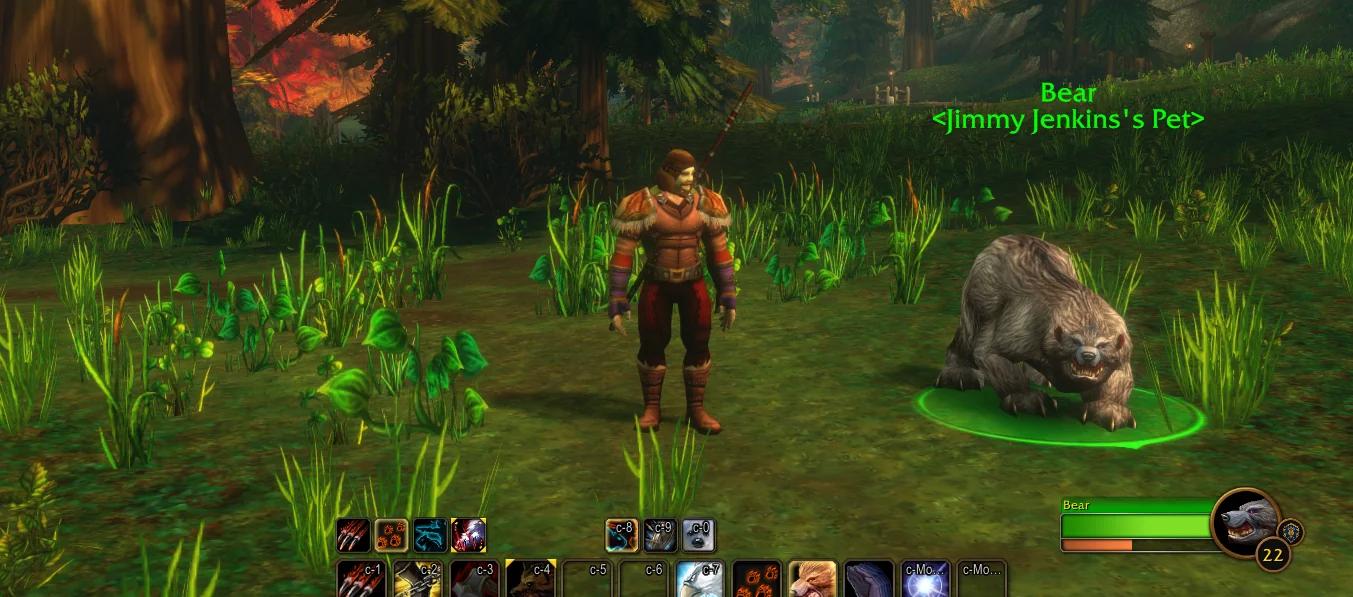 A Hunter with their pet in World of Warcraft: Forever