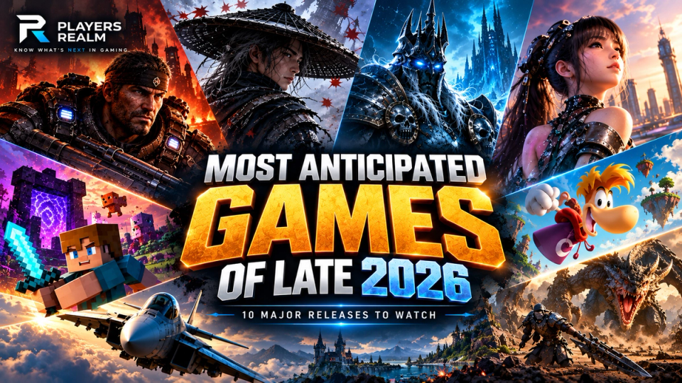 Montage representing the most anticipated games of late 2026