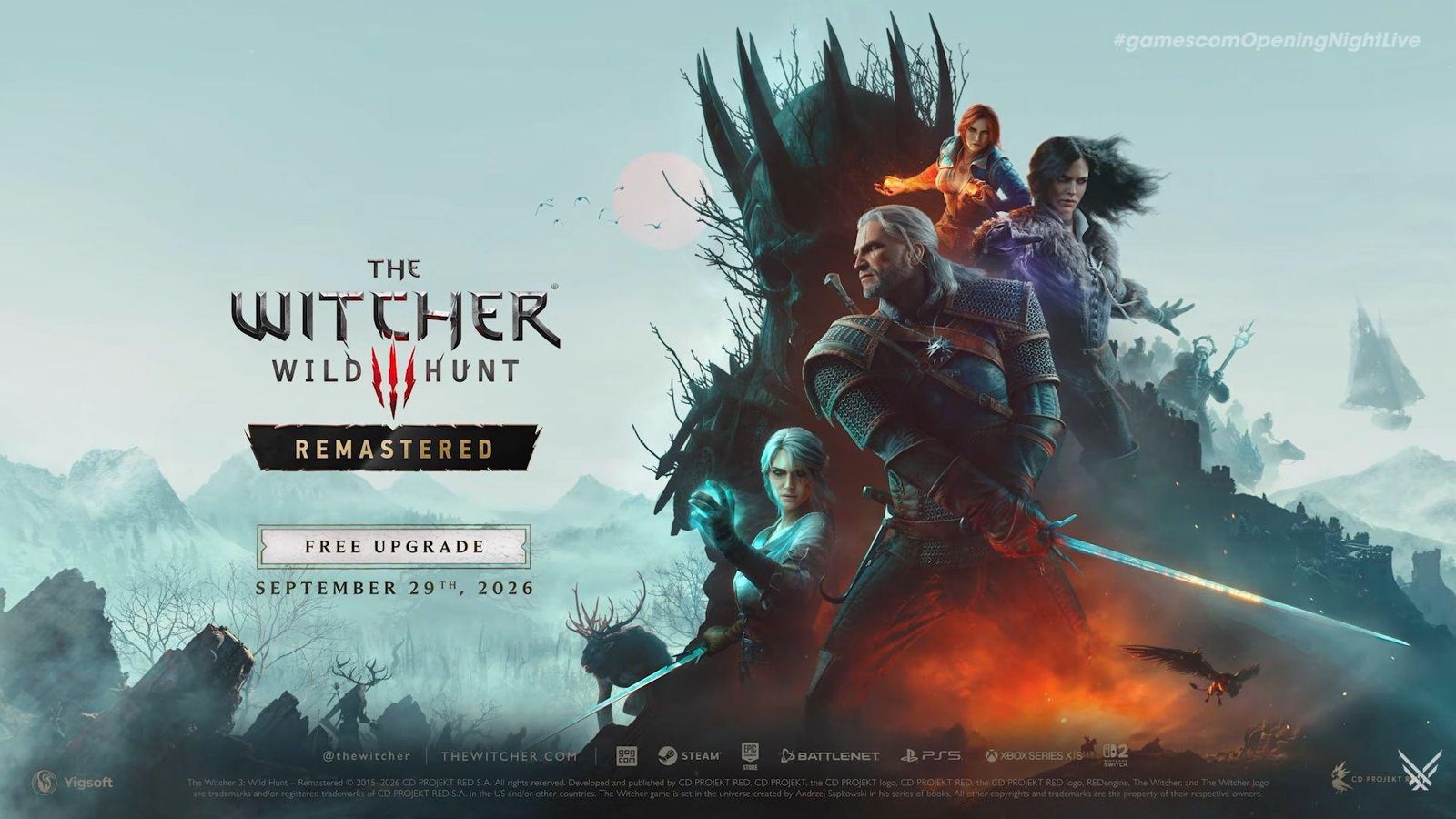 Geralt of Rivia in The Witcher 3 Wild Hunt Remastered