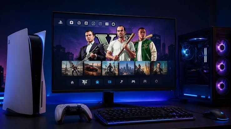 Representation of PlayStation 5 games running on a computer through a compatibility layer