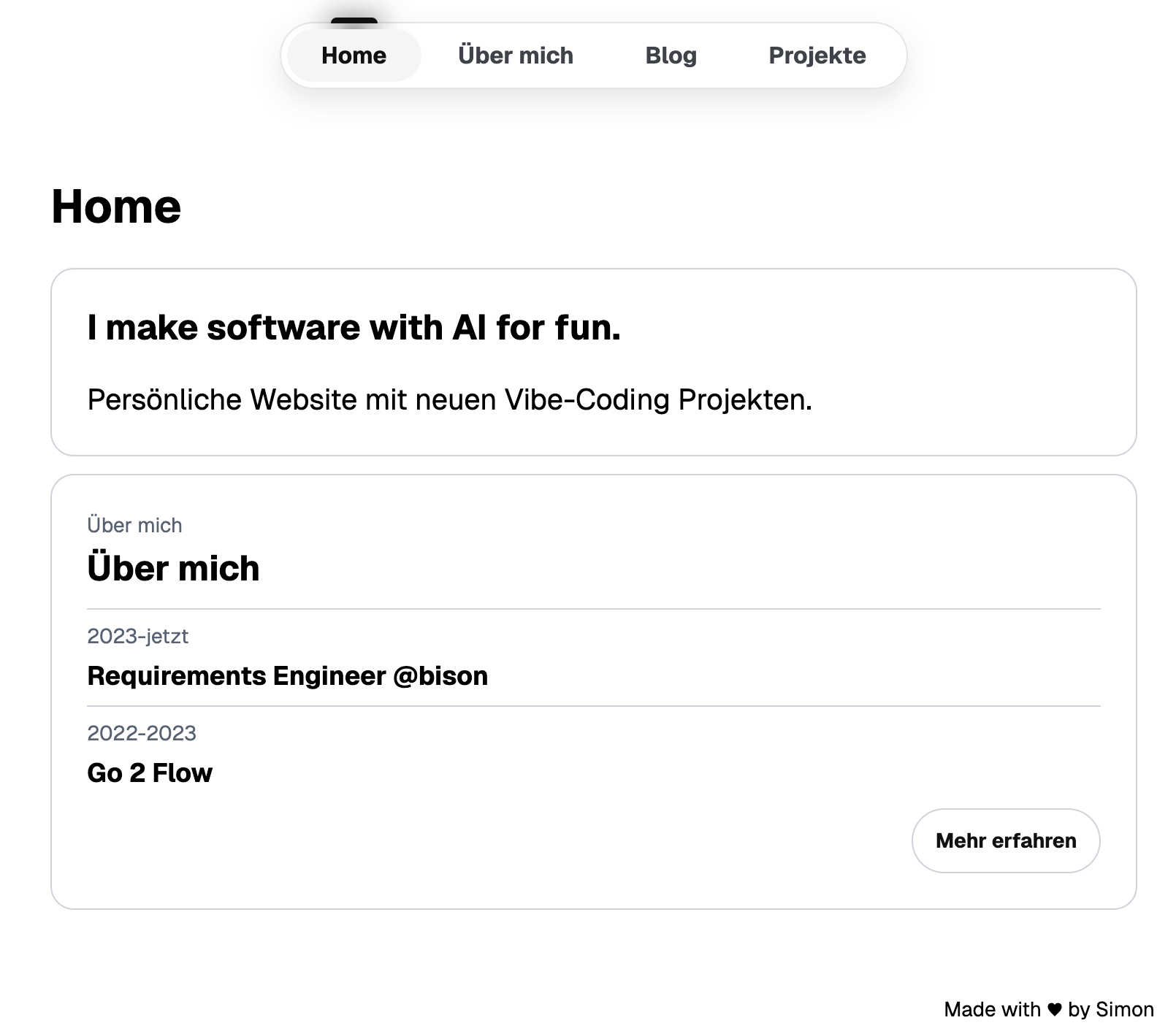 simonaffentranger.ch Homeseite